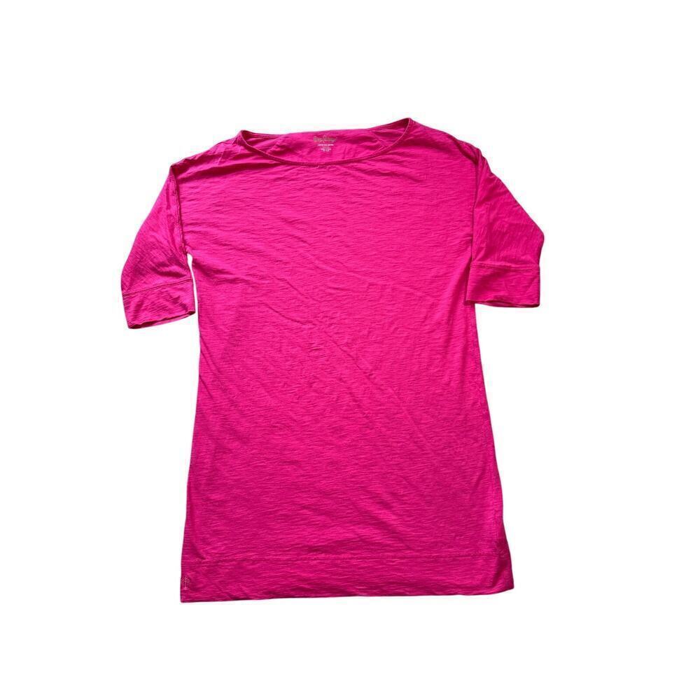 Lilly Pultizer 2/3 sleeve, lightweight, PIMA cotton dress, size Large, hot pink